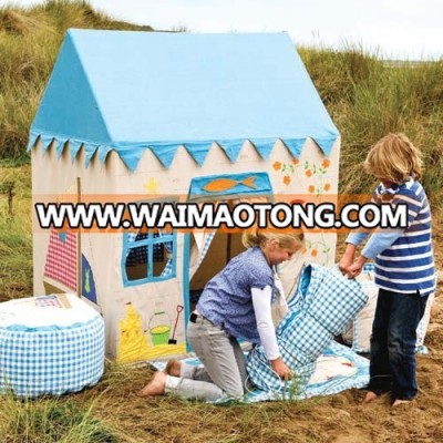 Popular wood play house for kids Canvas kids tent play house for 3+ children