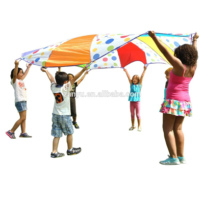 Kids play mini parachute toy